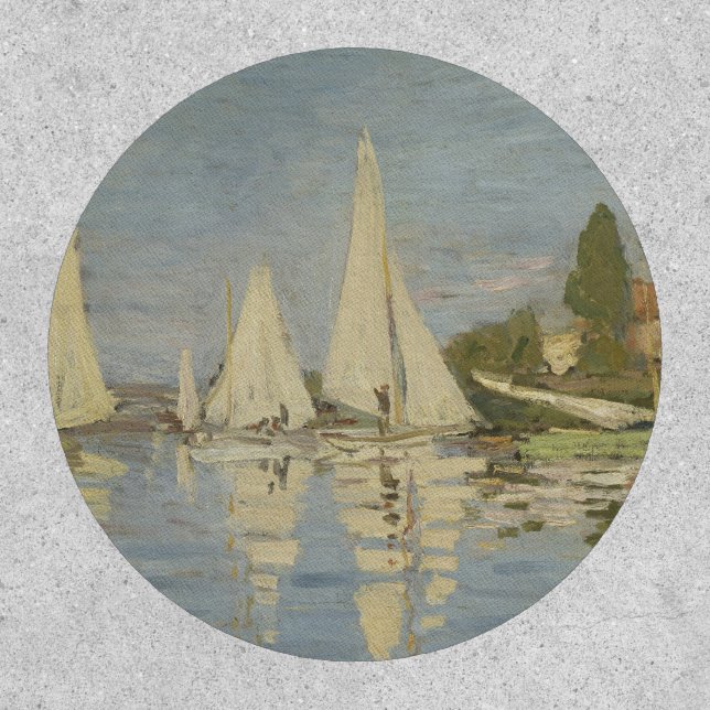 Regattas at Argenteuil, OIl Painting, Claude Monet Patch (Front)