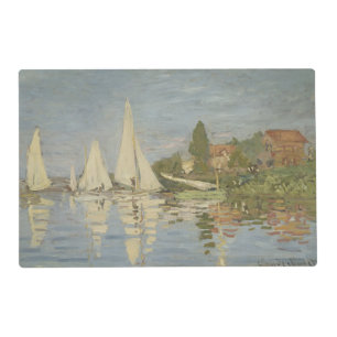 Regattas at Argenteuil, OIl Painting, Claude Monet Placemat