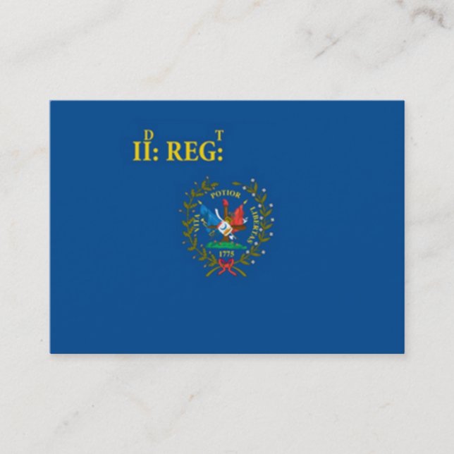 Regemental Colors Business Card (Front)