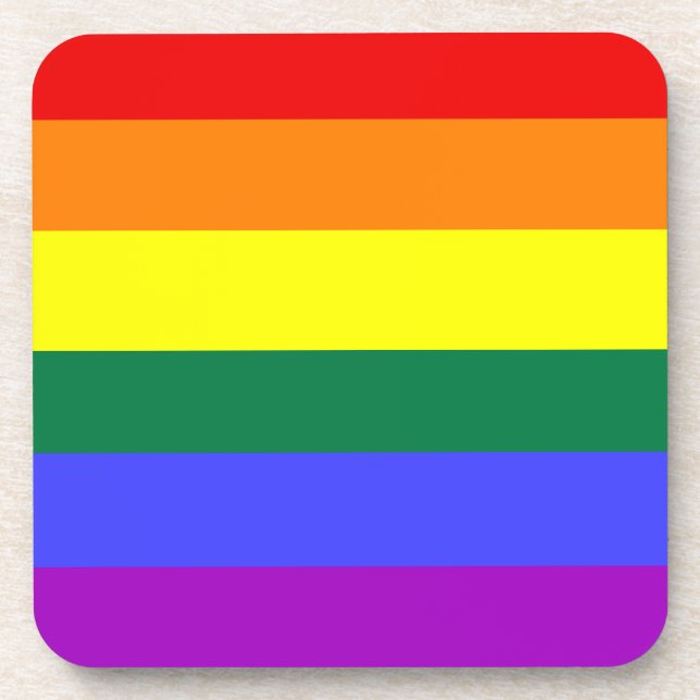 Regenbogen Flagge Beverage Coaster (Front)