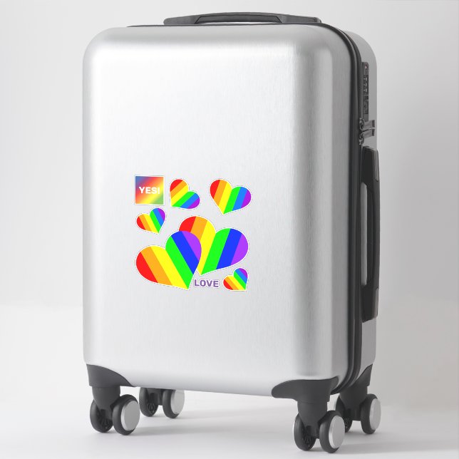 Regenbogen Kontur Aufkleber Sticker (Suitcase)