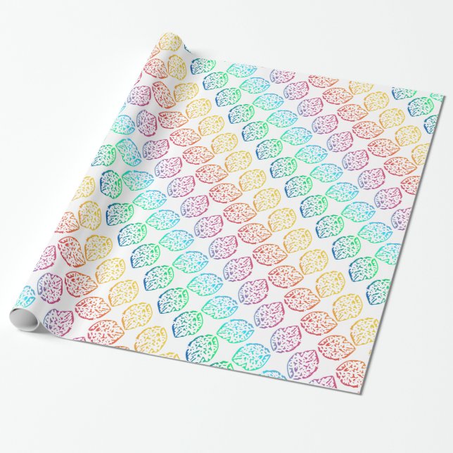 Regenbogen Muster Grafisch Wrapping Paper (Unrolled)
