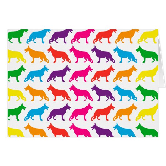 Regenbogen Schäferhunde Cards (Front Horizontal)