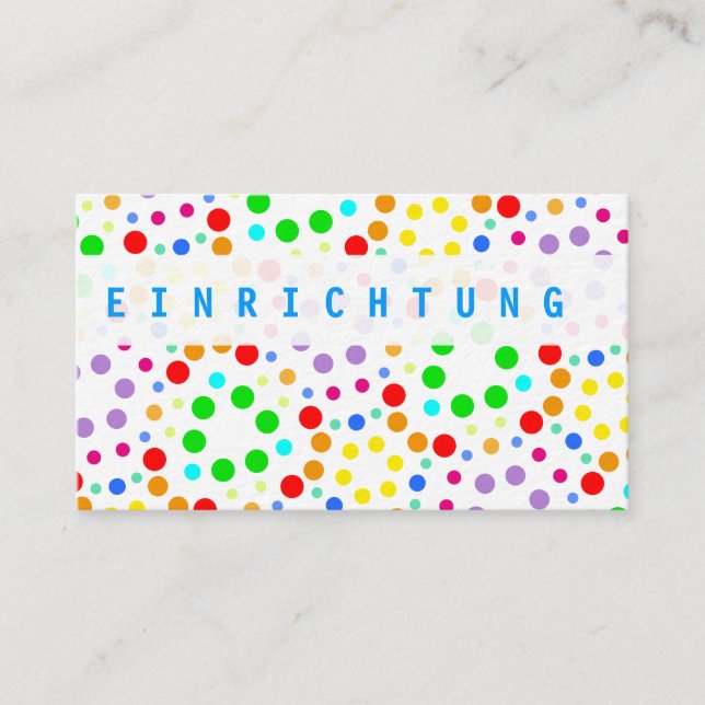 Regenbogen Visitenkarten Business Card (Front)