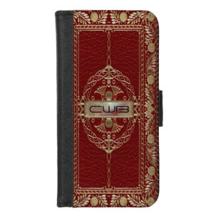 Regencatio Scarletry Beautiful Old Book Monogram iPhone 8/7 Wallet Case