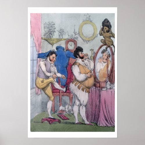Regency a la Mode 1812 coloured etching Poster