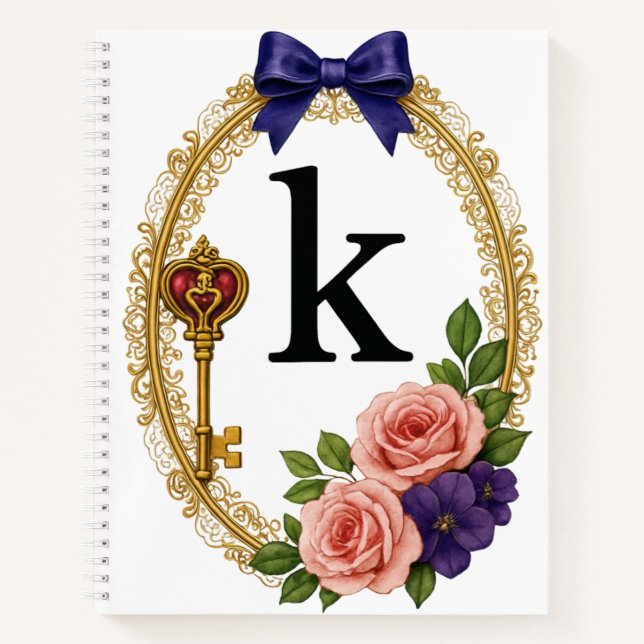 Regency Art Letter K Luxury Monogram Journal (Front)