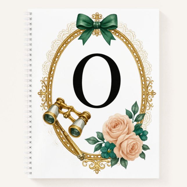 Regency Art Letter O Luxury Monogram Journal (Front)