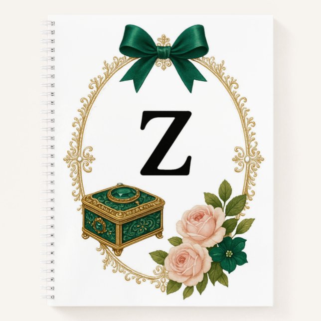 Regency Art Letter Z Luxury Monogram Journal  (Front)