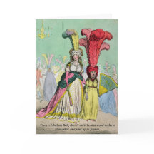 Regency Ball Funny Blank Greetings Card