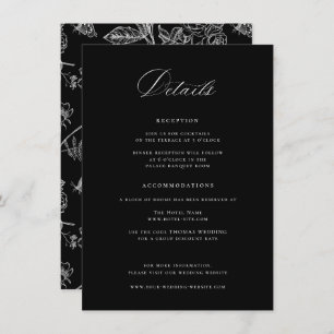 Regency Black Wedding Details Enclosure Card