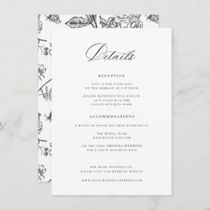 Regency Black Wedding Details Enclosure Card