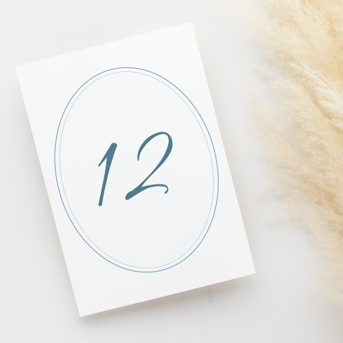 Regency Blue Classic Cameo Wedding Table Number