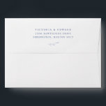 Regency Blue Floral Wedding Invitation Envelope<br><div class="desc">Regency Blue Floral,  5x7 wedding invitation envelope. Envelope is lined with a Vintage inspired Chinoiserie style garden floral pattern. Features,  return address on back flap in matching blue color.</div>