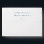 Regency Blue Floral Wedding Invitation Envelope<br><div class="desc">Regency Blue Floral,  5x7 wedding invitation envelope. Envelope is lined with a Vintage inspired Chinoiserie style garden floral pattern. Features,  return address on back flap in matching blue color.</div>