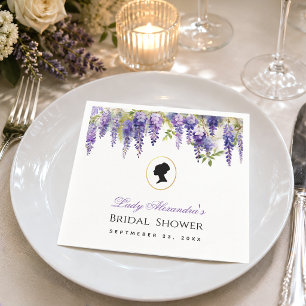 Regency Bridal Shower Vintage Wisteria Floral Napkins