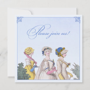 Regency Bridesmaids Luncheon Custom Invitations
