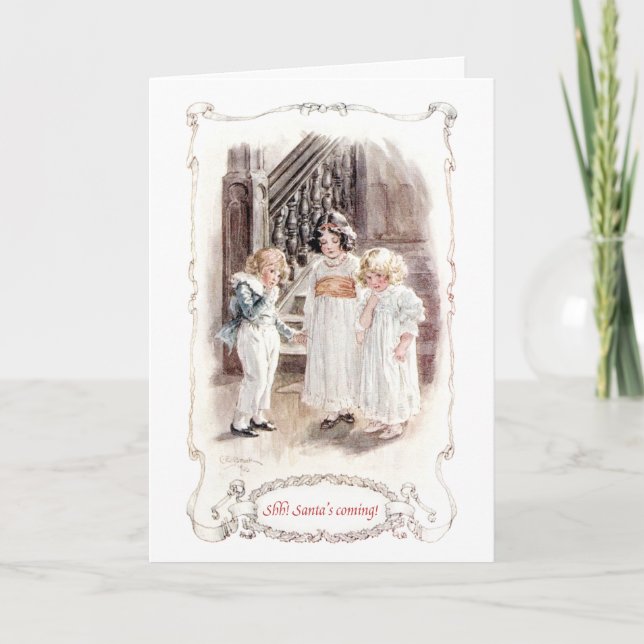 Regency Children Santa Claus Christmas Card (Front)