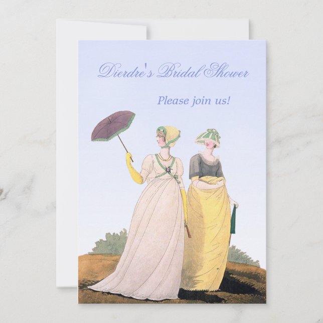 Regency Custom Wedding Bridal Shower Invitations (Front)