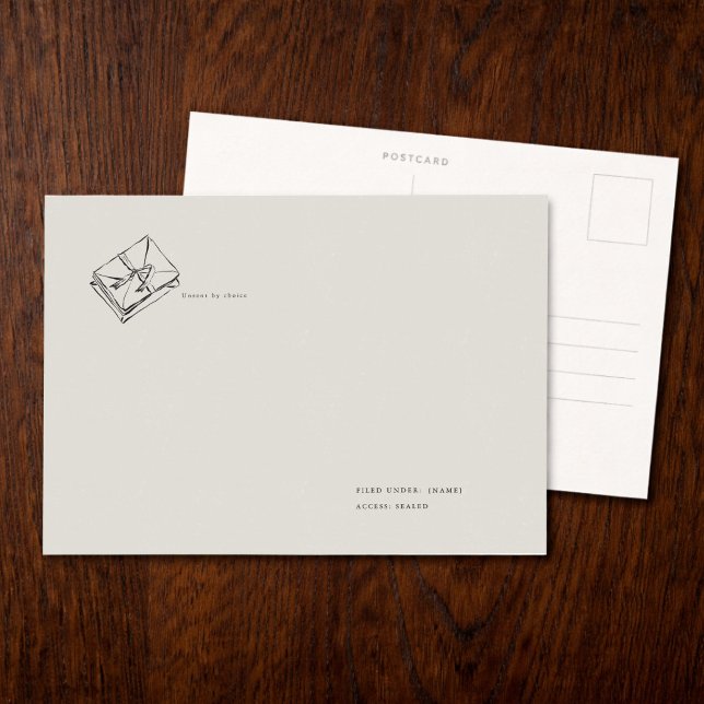 Regency Epistolary Dark Academia Correspondence  Postcard (Creator Uploaded)