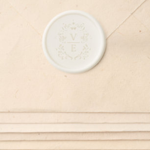 Regency Era Crest Monogram Wax Seal Sticker