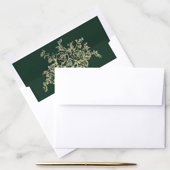 Regency Era Floral Victorian Garden Party Envelope Liner (Desk)