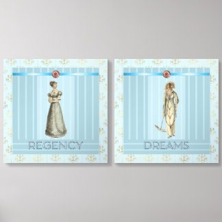Regency Era Grace & Fashions - Aqua Photo Tiles