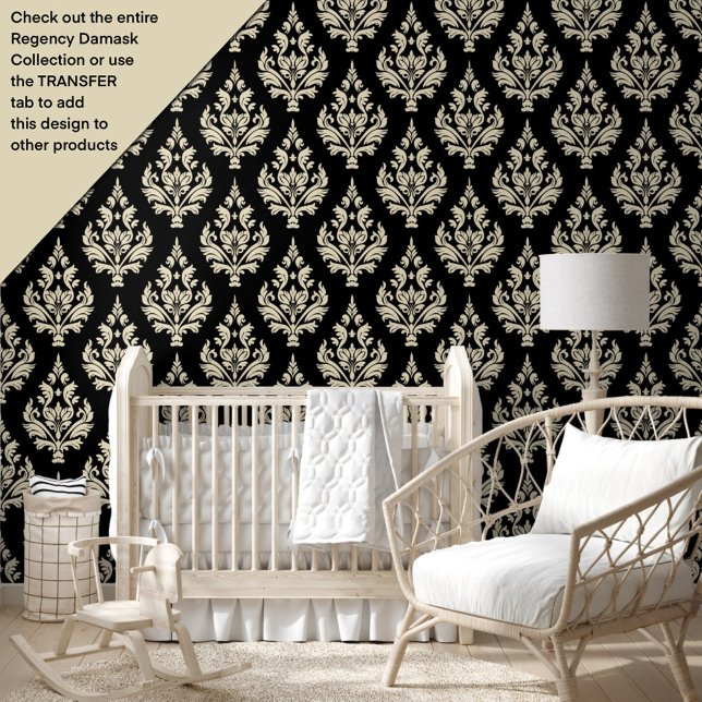 Regency Era Inspired Damask Scroll Leafy Wallpaper Wallpaper (Creator Uploaded)