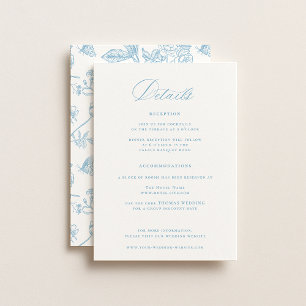 Regency Era Light Sky Blue Wedding Details Enclosure Card