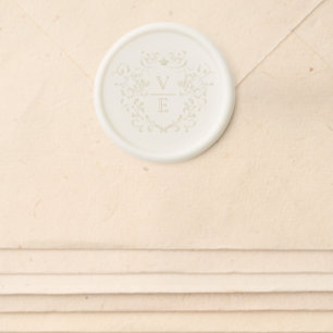 Regency Era Monogram Crest Wax Seal Sticker