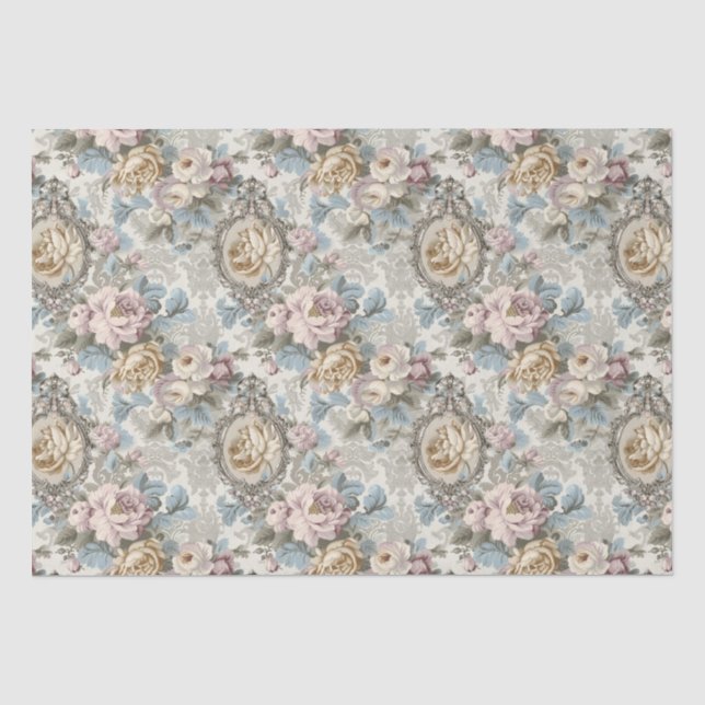 Regency Era Victorian England Pattern  Tissue Paper (Front)