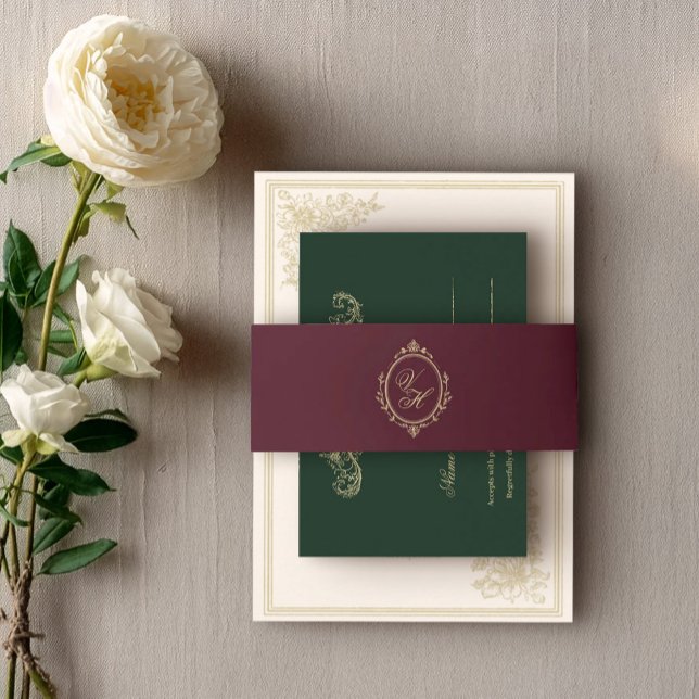 Regency Era Wedding Belly Band with Monogram Crest (Creator Uploaded)