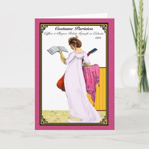 Regency Fashion 1802 greeting card