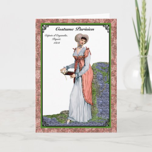 Regency Fashion 1803 greeting card