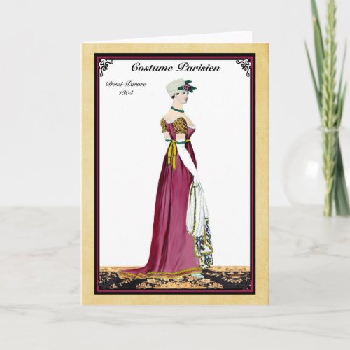 Regency Fashion 1804 greeting card
