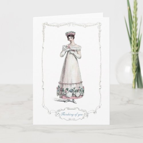 Regency Fashion 1817 Thinking of You Greeting Card