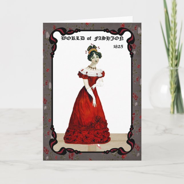 Regency Fashion 1825 greeting card (Front)
