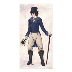 Regency Fashion Art Jane Austen Gentleman #1 - 4x8 Card