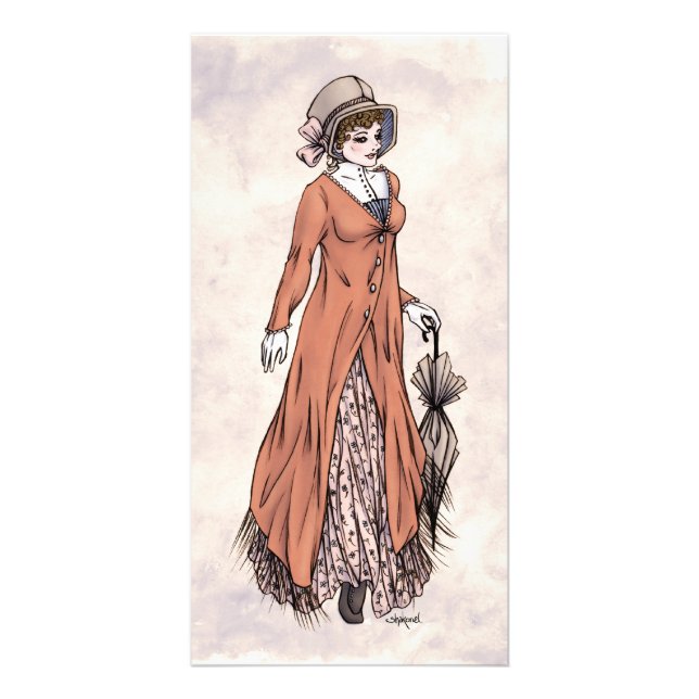 Regency Fashion Art Jane Austen Lady #2 - 4x8 Card (Front)