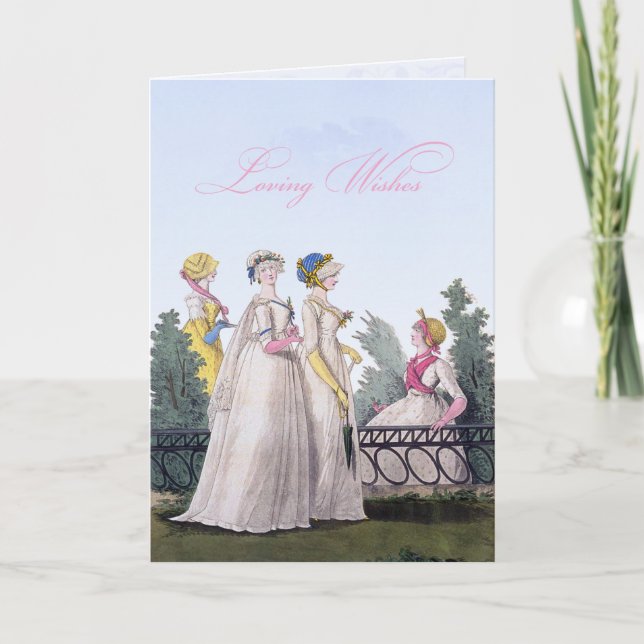Regency Fashion Happy Birthday Greeting Card (Front)
