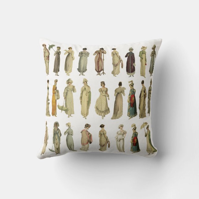 Regency Fashion Inspired Pillow 16" (Back)