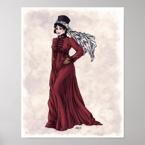 Regency Fashion _ Lady 5 _ 11x14 Art Print