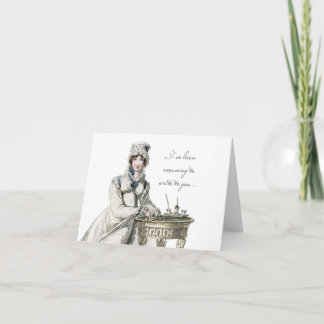 Regency Fashion Meaning to Write Note Cards