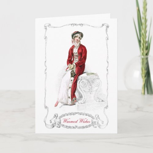 Regency Fashion Plate Christmas Holiday Card