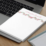 Regency Floral Rose Garland Personalized Notepad<br><div class="desc">Pretty floral notepad with to personalize with your name. This watercolor floral design has a vintage regency inspired garland of garden roses with hand lettered typography.</div>