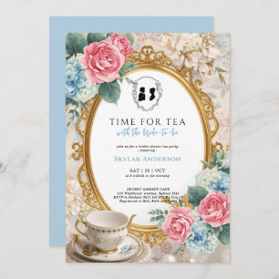 Regency Floral Tea Party bridal shower Invitation