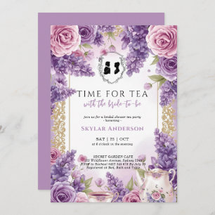 Regency Floral Tea Party bridal shower Invitation