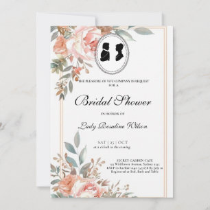 Regency Floral Tea Party bridal shower  Invitation