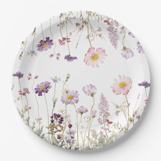 Regency Garden Birthday Party   Paper Plates (Front)