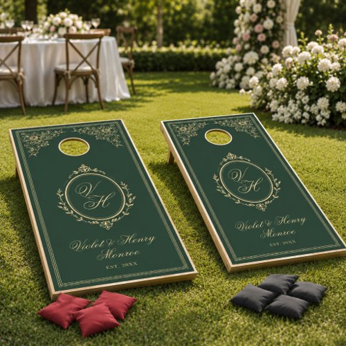 Regency Garden Vintage Classic Romantic Wedding Cornhole Set